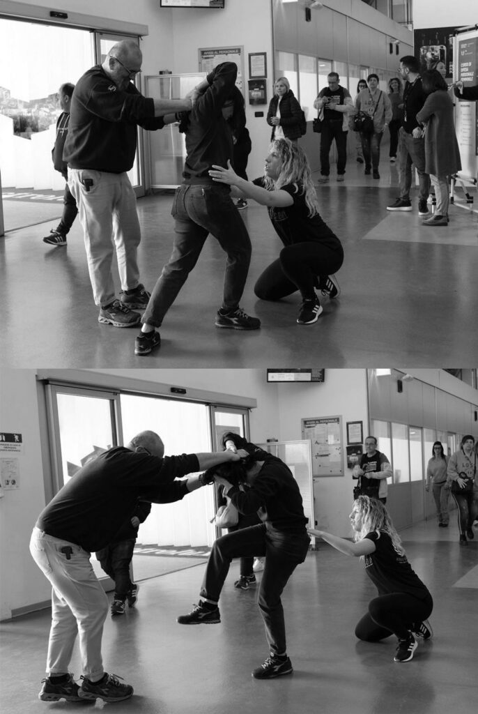 immagine di corso aziendale di autodifesa in sede Kma