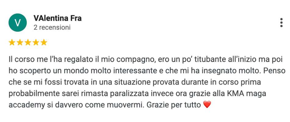 Recensioni corsi di difesa personale KMA per donne